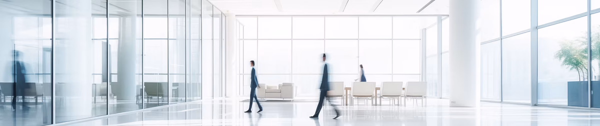 Clean modern office workspace